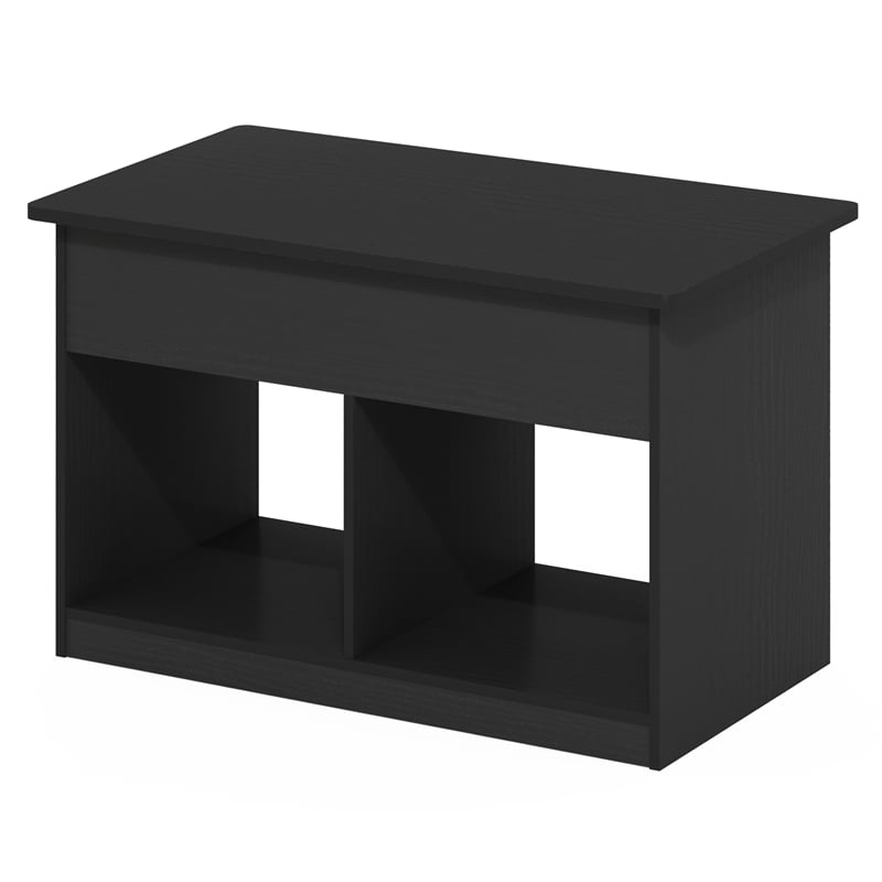 Pemberly Row Lift Top Coffee Table with Hidden Compartment in Dark Americano