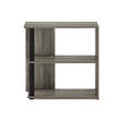 Pemberly Row 2-Tier End Table with Open Shelves in French Oak/Black