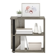 Pemberly Row 2-Tier End Table with Open Shelves in French Oak/Black