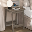 Pemberly Row Square Nightstand with H-Shape Legs in French Oak Finish