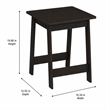 Pemberly Row Square H-Legs Nightstand Easy Assembly in Espresso