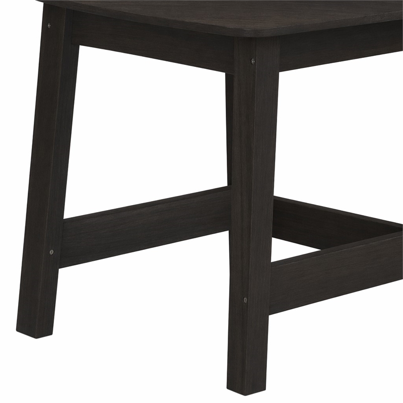 Pemberly Row Square H-Legs Nightstand Easy Assembly in Espresso