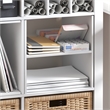 Pemberly Row H-Shelf Cube Organizer 2 Tier Insert Accessory in White Finish