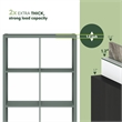 Pemberly Row 8 Cube Thick Frame Reversible Open Back Bookcase in Sage Green