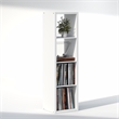 Pemberly Row 4 Cube Vertical Vinyl Record Media Storage in White Finish