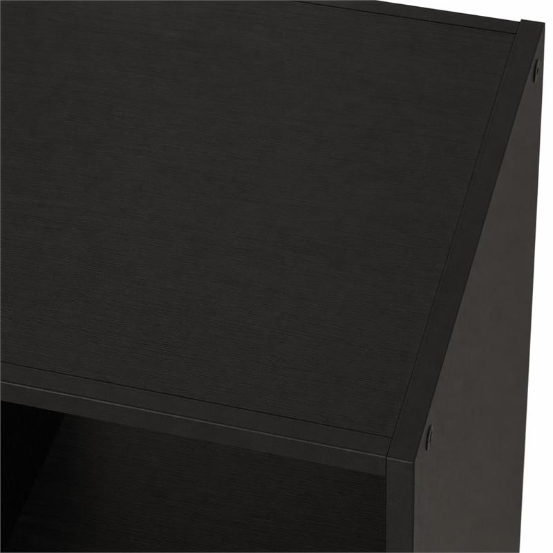 Pemberly Row 9 Cube Vinyl Record Media Storage Organizer in Dark Oak Finish