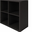 Pemberly Row 9 Cube Vinyl Record Media Storage Organizer in Dark Oak Finish