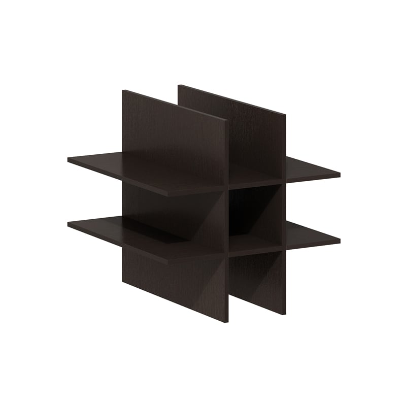 Pemberly Row 9 Compartment Cube Organizer Insert for Thick Series in Black Oak