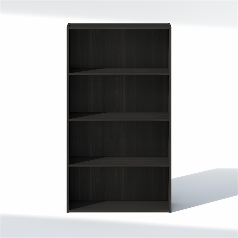 Pemberly Row 4 Tier Closet Organizer with Open Shelf Storage in Espresso