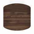 Pemberly Row 2 Tier Round Corner Nightstand with Storage Shelf in Walnut