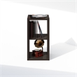 Pemberly Row 2 Cube Vinyl Record Media Storage Organizer in Dark Oak Finish