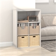 Pemberly Row 5 Cube Vinyl Record Media Storage Closed Back in White Finish