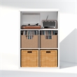 Pemberly Row 5 Cube Vinyl Record Media Storage Closed Back in White Finish