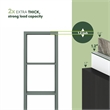 Pemberly Row 5 Cube Thick Frame Reversible Open Back Bookcase in Sage Green