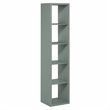 Pemberly Row 5 Cube Thick Frame Reversible Open Back Bookcase in Sage Green
