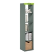 Pemberly Row 5 Cube Thick Frame Reversible Open Back Bookcase in Sage Green