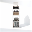 Pemberly Row 3 Cube Vinyl Record Media Storage Organizer in White Finish