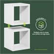 Pemberly Row Set of 2 Stackable Cube Shelves with Thick Panels in White