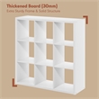 Pemberly Row 9 Cube Vinyl Record Media Storage Organizer in White Finish