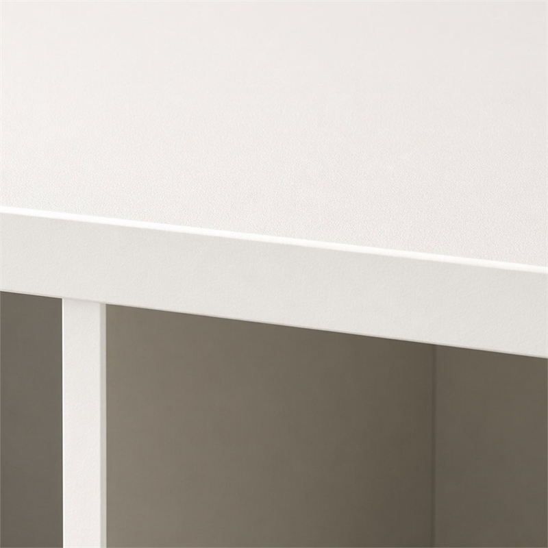 Pemberly Row 9 Cube Vinyl Record Media Storage Organizer in White Finish