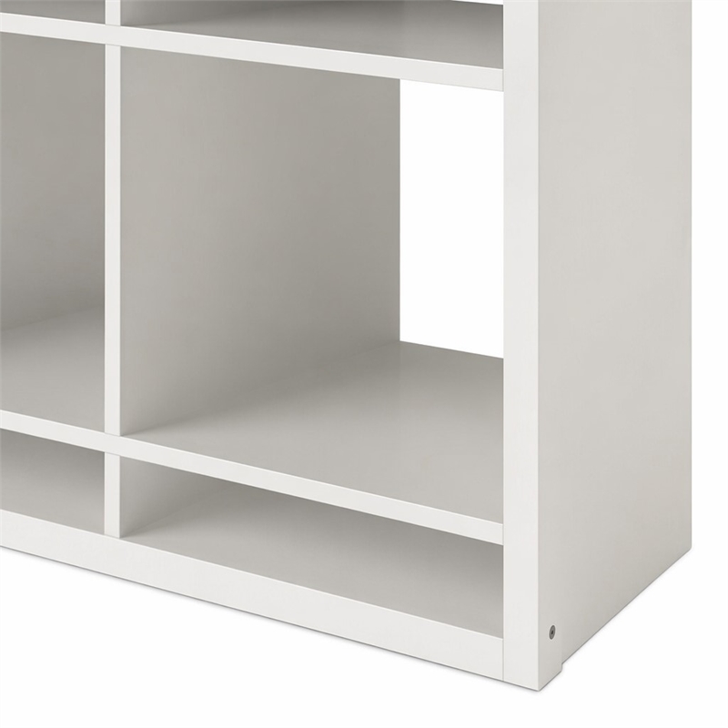 Pemberly Row 9 Cube Vinyl Record Media Storage Organizer in White Finish