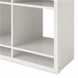 Pemberly Row 9 Cube Vinyl Record Media Storage Organizer in White Finish