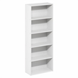 Pemberly Row 5 Tier Narrow Open Shelf Bookcase for Small Spaces in White