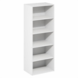 Pemberly Row 5 Tier Narrow Open Shelf Bookcase for Small Spaces in White