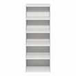 Pemberly Row 5 Tier Narrow Open Shelf Bookcase for Small Spaces in White