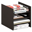 Pemberly Row 3 Shelf Cube Organizer Insert for Thick Cube Series in Black Oak