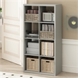 Pemberly Row 8 Cube Vinyl Record Media Storage Organizer in Light Grey