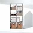Pemberly Row 8 Cube Vinyl Record Media Storage Organizer in Light Grey