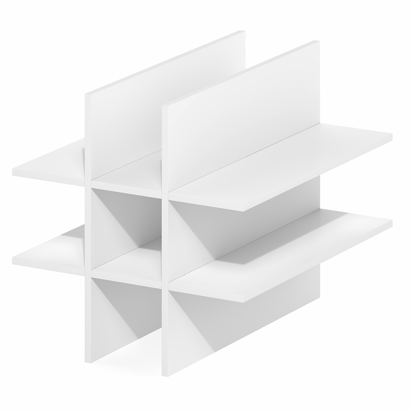 Pemberly Row 9 Compartment Cube Organizer Insert Divider in White Finish