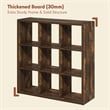 Pemberly Row 9 Cube Vinyl Record Media Storage Organizer in Amber Pine