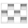 Pemberly Row 12 Cube Storage Bookshelf with Expandable Design in White