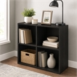 Pemberly Row 4 Cube 2x2 Storage Cabinet for Books and Decor in Espresso