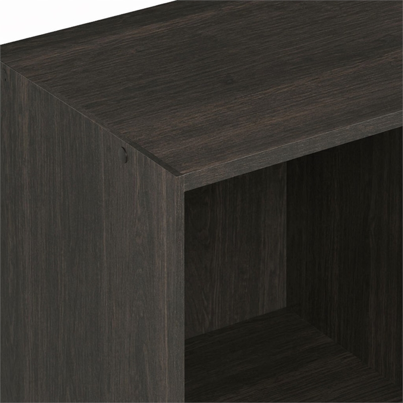 Pemberly Row 4 Cube 2x2 Storage Cabinet for Books and Decor in Espresso
