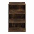 Pemberly Row 3 Tier Compact Open Shelf Bookcase for Display in Amber Pine