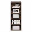 Pemberly Row 5 Tier Compact Open Shelf Bookcase for Storage in Amber Pine