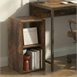Pemberly Row 2 Cube Bookshelf with Open and Closed Back in Amber Pine