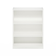 Pemberly Row 3 Tier Bookcase with Adjustable Shelves in White Finish