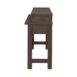 Pemberly Row Console Bar Table with Charging Station and Cubby in Brown