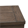 Pemberly Row Console Bar Table with Charging Station and Cubby in Brown