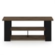 Pemberly Row TV Stand for TVs Up to 55 Inches with Open Shelves in Walnut