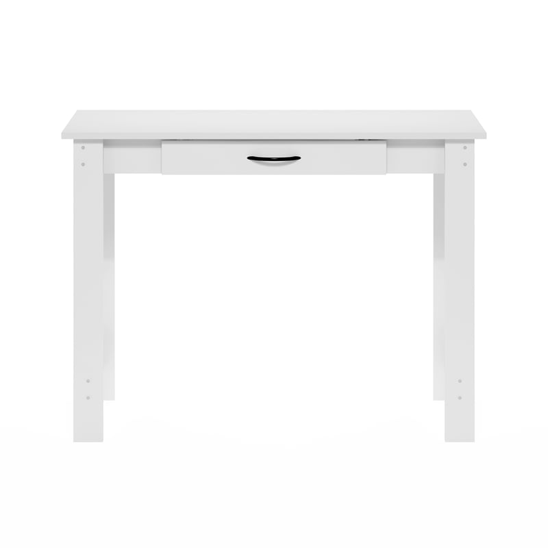 Pemberly Row Writing Desk with Storage Drawer in White Finish