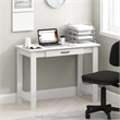 Pemberly Row Writing Desk with Storage Drawer in White Finish