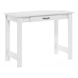 Pemberly Row Writing Desk with Storage Drawer in White Finish