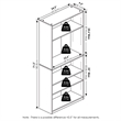 Pemberly Row 5 Tier Bookshelf with Adjustable Shelves in Sage Green Finish