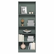 Pemberly Row 5 Tier Bookshelf with Adjustable Shelves in Sage Green Finish