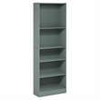 Pemberly Row 5 Tier Bookshelf with Adjustable Shelves in Sage Green Finish